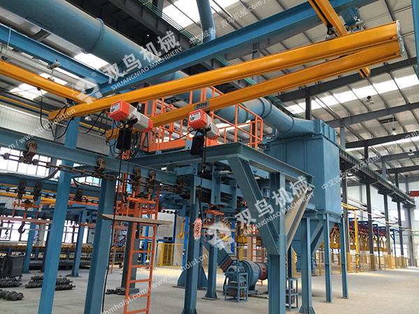 流水線上使用雙鳥電動葫蘆